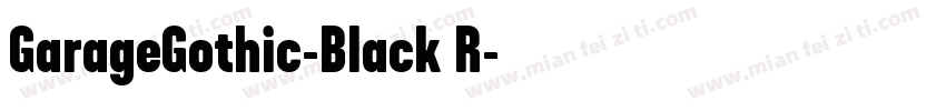 GarageGothic-Black R字体转换
